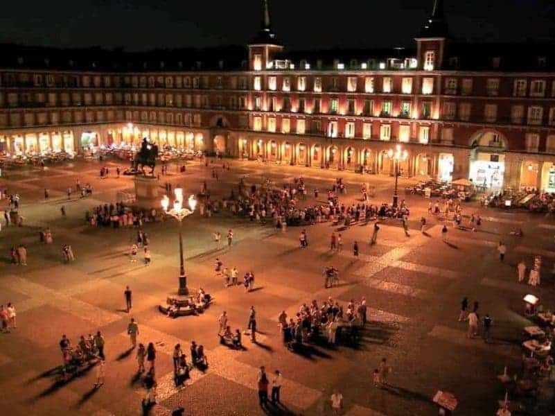 Plaza Mayor at night