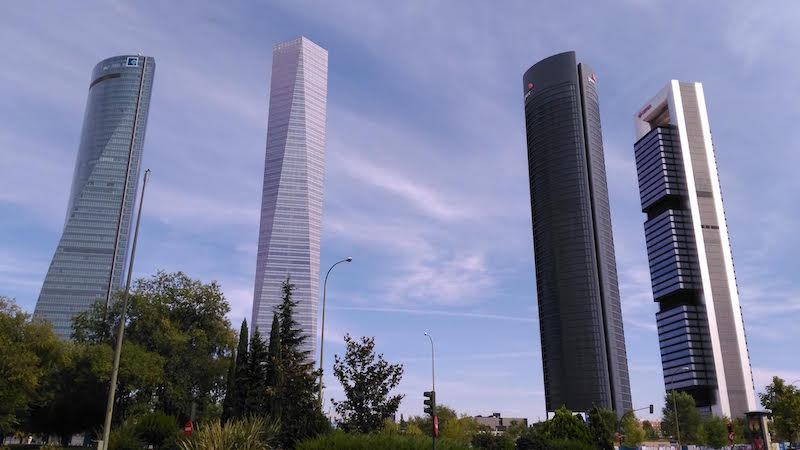 Zona financiera de Madrid. Business area