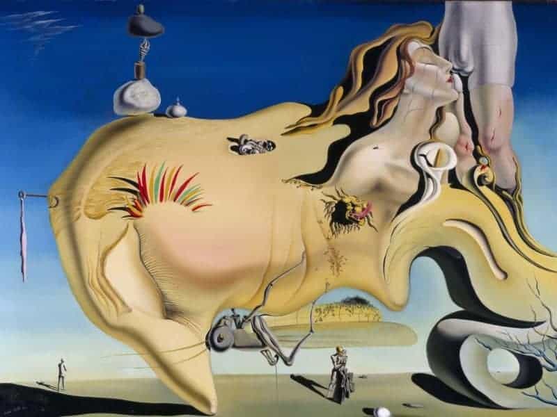 Cuadro de Dalí el Gran Masturbador